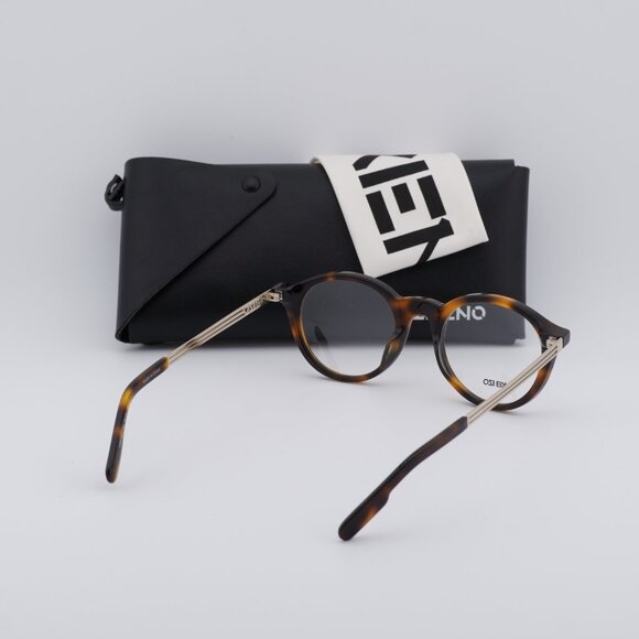 Kenzo KZ50015U 052 Round Eyeglasses 48mm - Havana/Gold - Picture 9 of 9